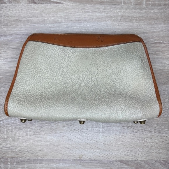 Dooney & Bourke Cream and Tan Leather Bag Vintage - Picture 2 of 15